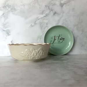 LENOX Small Trinket Dish and Je t’aime Small Mint Green Trinket Dish.